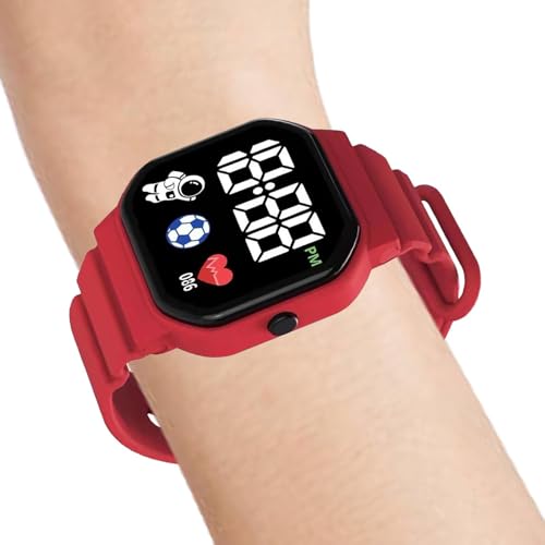 デジタルリストウォッチ - スポーツ防水時計、教育的キッズウォッチ| GPSトラッカーを備えたLEDスマートウォッチ、宇宙飛行士テクノロジースマートウォッチのためのスマートウォッチ、楽しみ、耐久性のある電子リストウォッチ